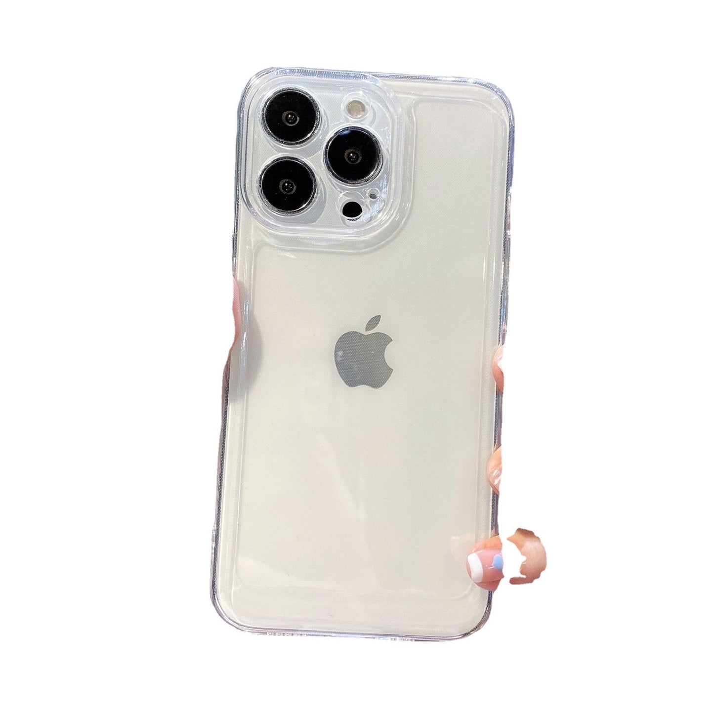 FUNDA TRANSPARENTE PARA IPHONE, TODOS LOS MODELOS. BLANCA Y NEGRA